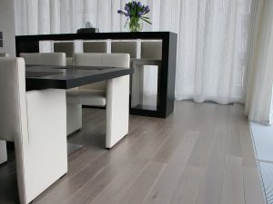A modern apartment with an avant-garde art collection.